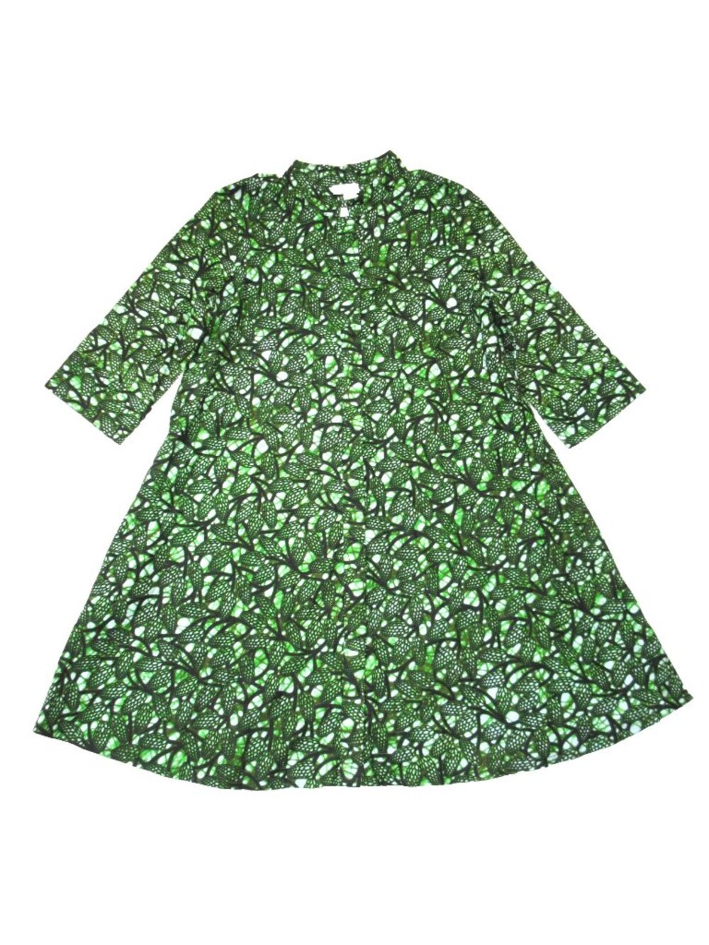 NWT ZURI Kenya Just One Dress in Verdant Cotton Button Down Shirtdress M